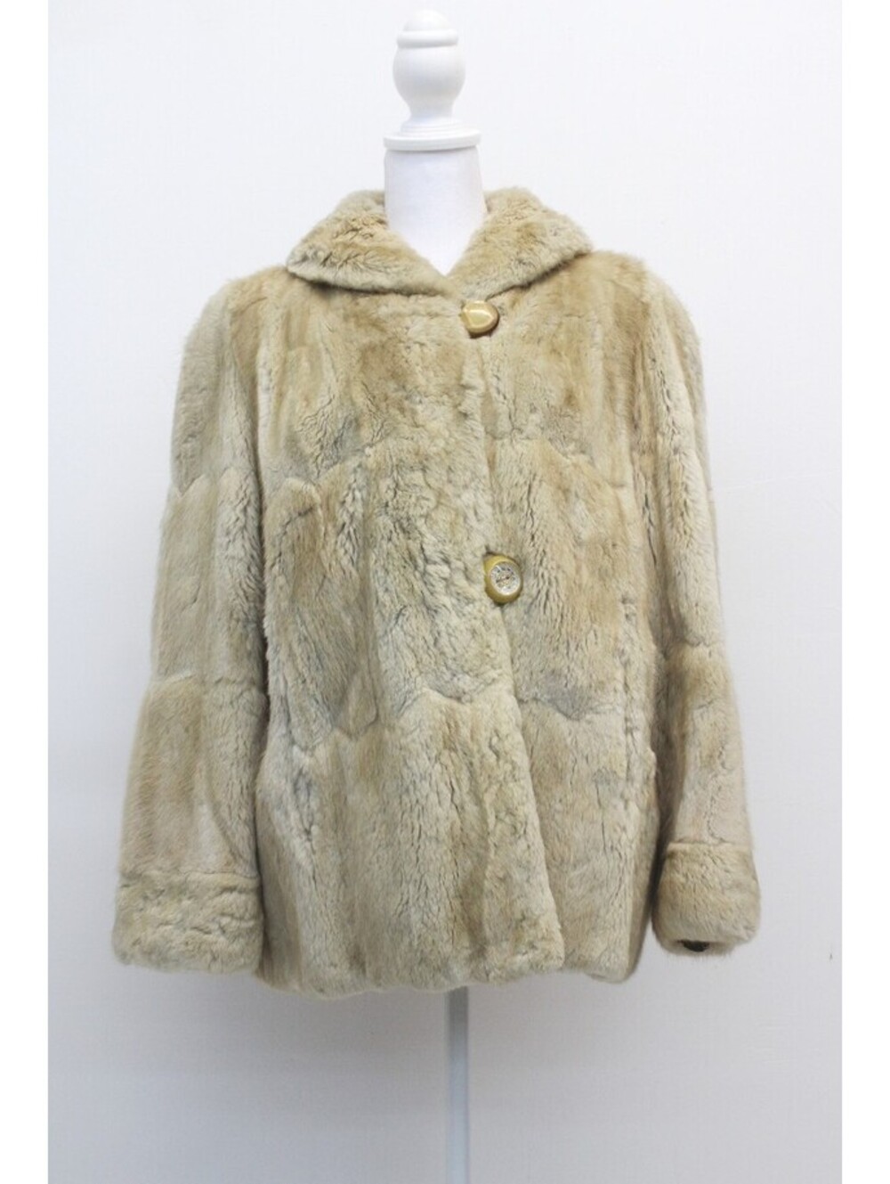 SCRAP ITEM: BLEACHED MUSKRAT FUR JACKET COAT WOMEN WOMAN SIZE N/A